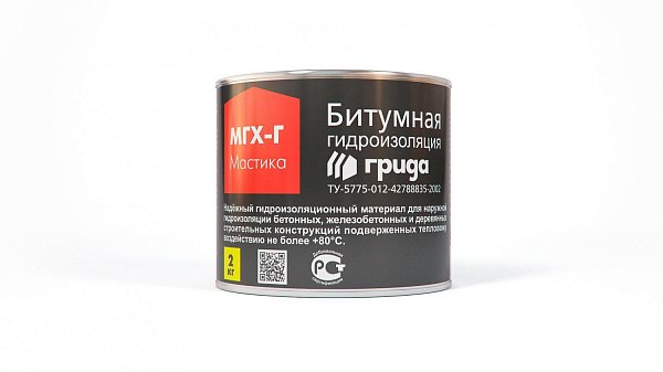 Мастика битумная МГХ-Г  2кг "ГРИДА"